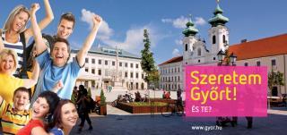 A 2011-2017 között érvényes arculat az Egészség, Kultúra, Innováció. A jövő Győrben épül. szlogen a város erősségeire szeretné felhívni a figyelmet.