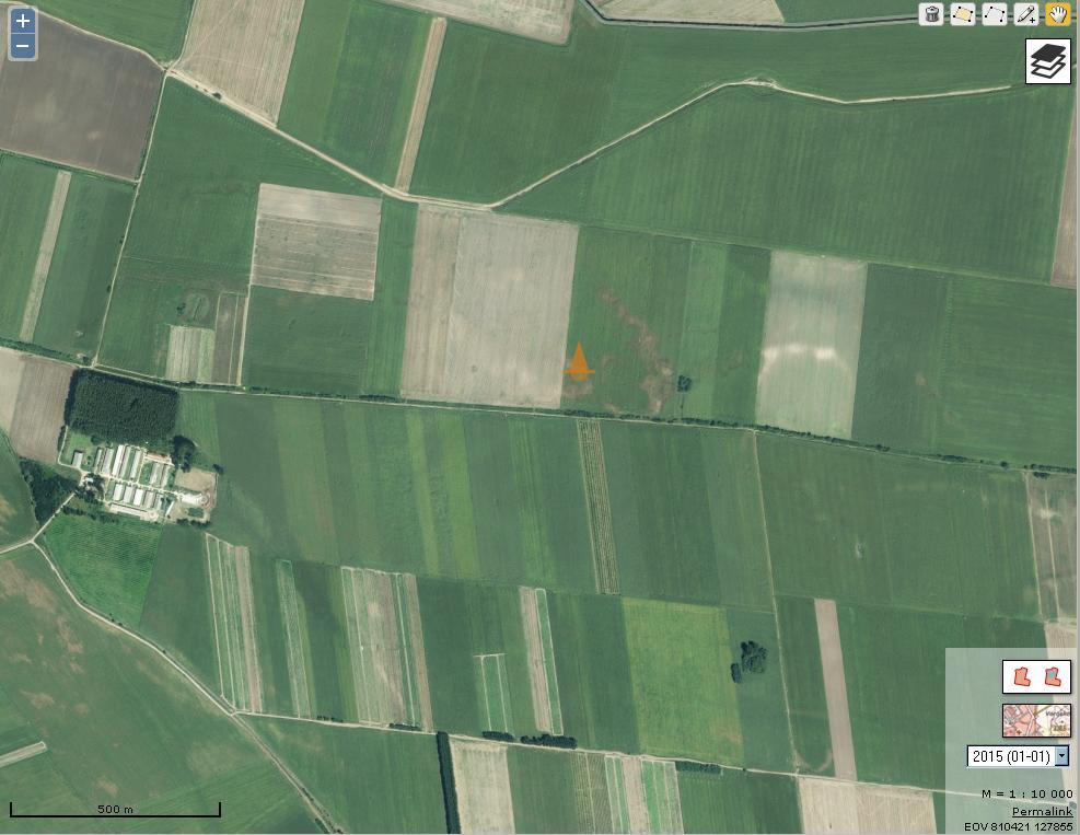 A 2015-ben továbbra is művelt 5007-es halom