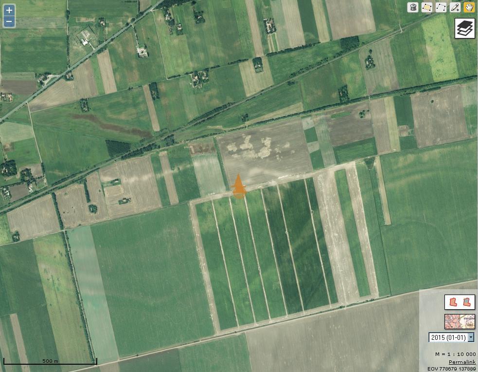 A 2015-ben továbbra is művelt 5264-es halom
