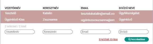 Srk törlése: Egy vagy több sr törléséhez, egérrel rákattintással rá kell állni az adtt nevet tartalmazó srra (több felhasználói sr kijelöléshez használja a ctrl gmbt lenymva és utána kattintás az