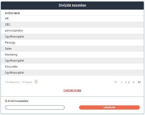 1.6 Divíziók kezelés 1.6.1 Divíziók kezelése (Divíziók létrehzása törlése) 57.