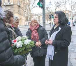 Ezen a helyen emlékeztek meg a résztvevők Sántha Péterné jelenlétében január 19-én a magyar kultúra nagyjairól.