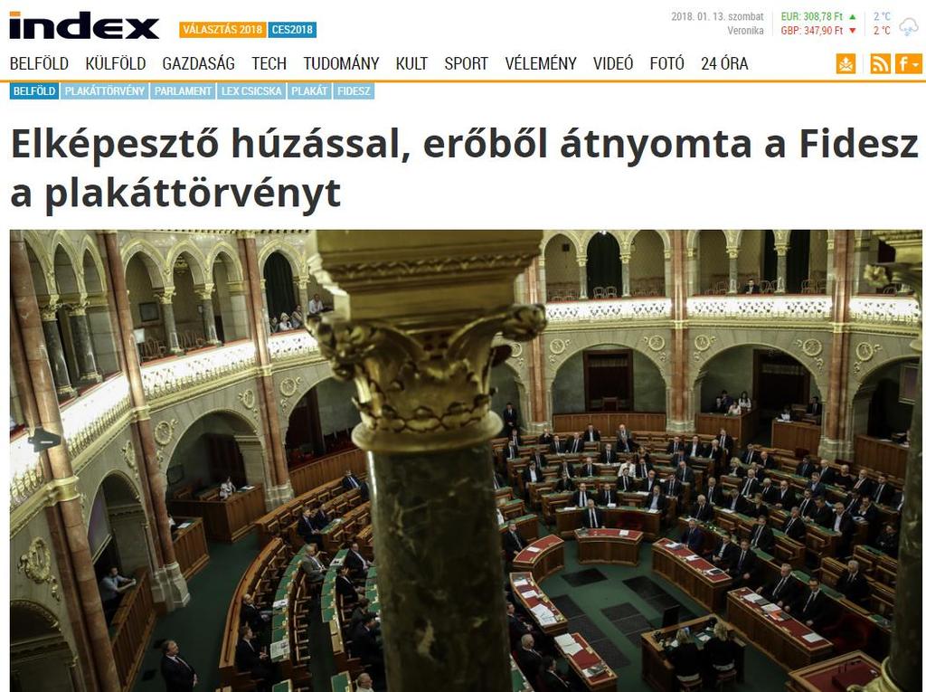 Közterületi piac helyzete Értetlenül érte a piacot a 2016 utolsó hónapjaiban a közterületi szegmenst érintő két törvény, amellyel az OOH piac