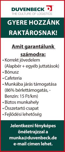 Jelentkezni: 06-70/329-7554 A Gokart Hotel**** munkájára igényes, megbízható konyhai kisegítőt keres. Jelentkezni a szálloda recepcióján, vagy 06-76/505-175-ös telefonszámon lehet.