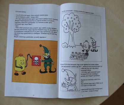 9. ábra:kifestő füzet Fig 9: Thre coloring booklet Feladatlap A kétféle (1., és 2.számú) feladatlap a kémiai biztonsági ismeretek előzetes felmérését, ill.