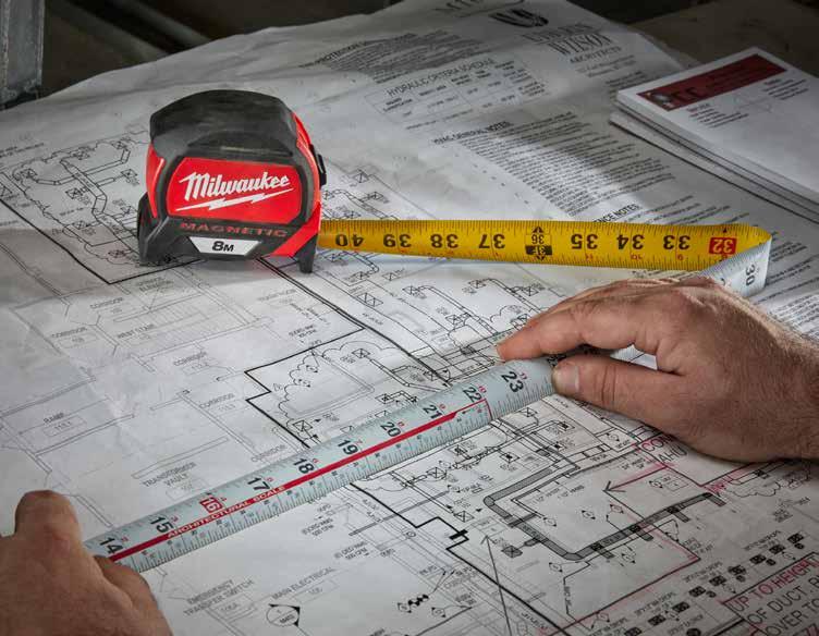 #MILWAUKEETOOL MILWAUKEETOOL.HU MÉRŐSZALAGOK STANDARD MÉRŐSZALAG 2 M/6 FT Nettó 1 094 FT Bruttó 1 389 FT 5 ponton rögzített ház 13 mm-es szalag szélesség A szalag mindkét oldalán nylon bevonat.