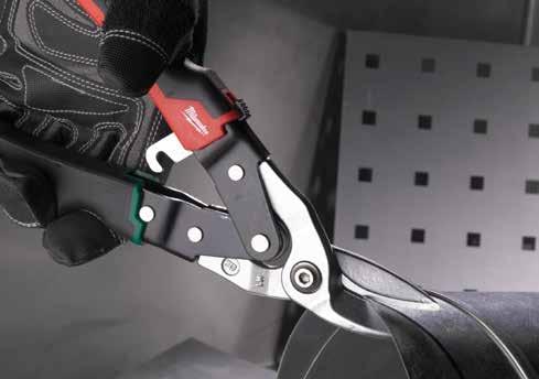 #MILWAUKEETOOL MILWAUKEETOOL.HU LEMEZVÁGÓ OLLÓK NAGYUJJ- ÉS MUTATÓ- UJJNYÍLÁS EGY KÉZZEL TÖRTÉNŐ ZÁRÁS Nagyujj- és mutatóujjnyílás a jobb komfort és kevésbé fárasztó tartás érdekében.