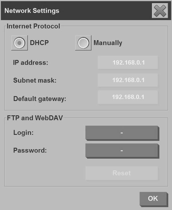 f. Nyomja meg a Network Settings (Hálózati beállítások) gombot. Ekkor megjelenik a Network Settings (Hálózati beállítások) párbeszédpanel. Alapvető műveletek g.
