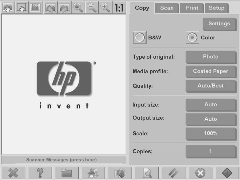 3. Press the messages section, which is located below the preview screen.