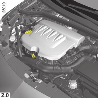 MOTOROLAJSZINT: utántöltés, feltöltés (1/2) 1 1 1 2 2 2 Utántöltés/feltöltés A jármű legyen vízszintes talajon, álló és hideg motorral (például az aznapi első elindulás előtt).