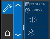 VITA Easyshade V Első üzembe helyezés Nyomja meg a legfelső mezőt, ahol a dátum és idő van kijelezve.