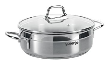 990 Ft Rozsdamentes acél lábas üveg fedővel ø 24 cm (24x12 cm) használható indukciós gáz- és kerámia főzőlapon egyaránt kiemelkedő hőtartó képességét az alapzat (indukciós használatot nem