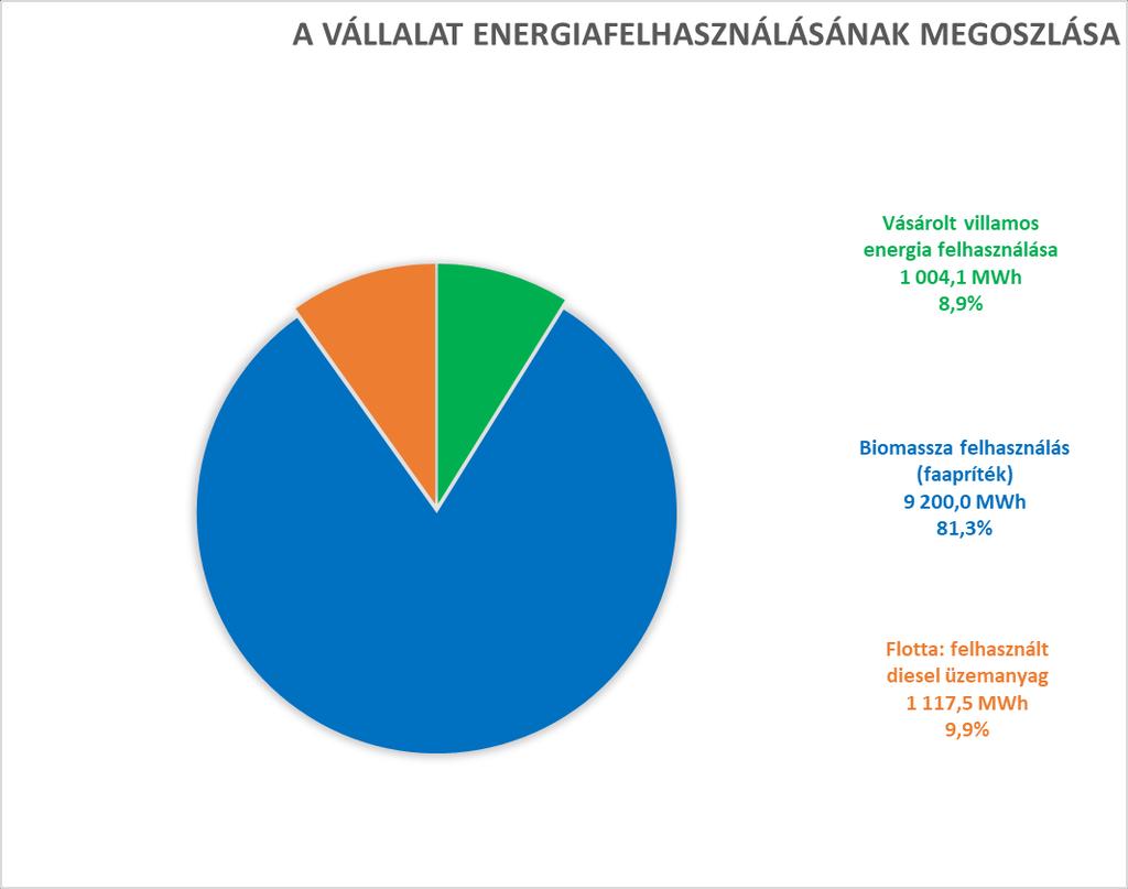 3. ÖSSZEFOGLALÓ ENERGIAMÉRLEG ÉVES ENERGIAMÉRLEG Megnevezés Vásárolt villamos energia felhasználása Biomassza felhasználás (faapríték) Flotta: felhasznált diesel üzemanyag Energia (hordozó)