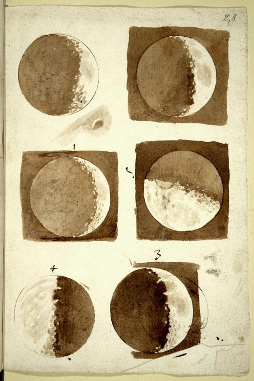 Ezt a távcsövet fordította az égbolt felé 1609-ben. Az első célpontja a Hold lett. Addig úgy tartották, hogy felszíne olyan, mint egy csiszolt, gömb alakú kristályé.