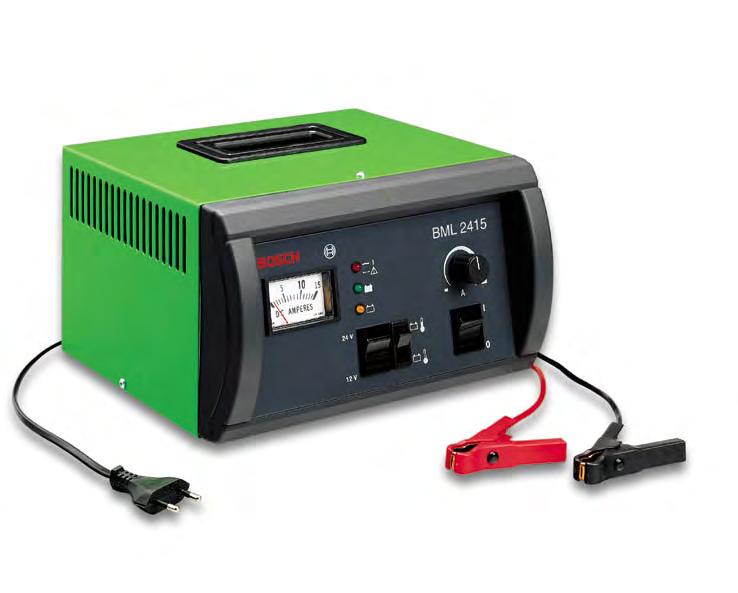 BAT 415 Cikkszám: 0687000015 Töltési mód 12 V-os járműelektronikai rendszerekhez Mikroprocesszor vezérelt töltésvezérlés, mely megfelelő a karbantartásmentes akkumulátorokhoz, hagyományos, zselés és
