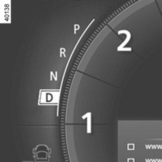 AUTOMATA SEBESSÉGVÁLTÓ (1/3) Vezetés automata üzemmódban 2 1 3 Tegye a kart 1 D állásba.