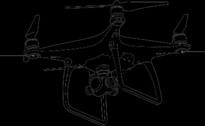 Drón A repülés státuszjelzője A elülső LED-ekkel és repülőgép állapotjelzőkkel rendelkezik.