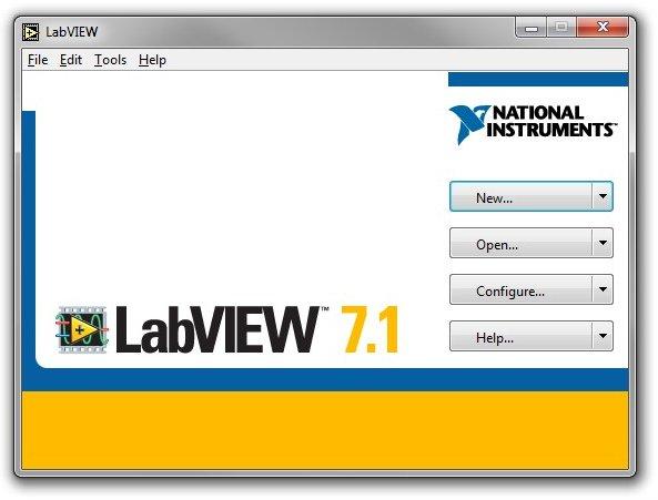 Indítás után LabVIEW 7.