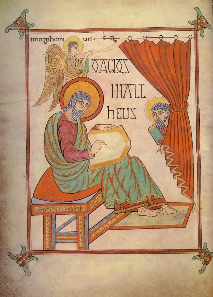 Lindisfarne- i evangeliárium, 700 körül Máté evangelista