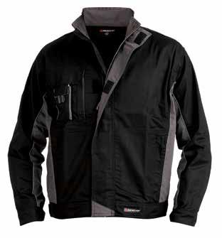 Fényvisszaverő csíkok a kabát elején és hátulján Gyorsan száradó és könnyen kezelhető anyag, magas