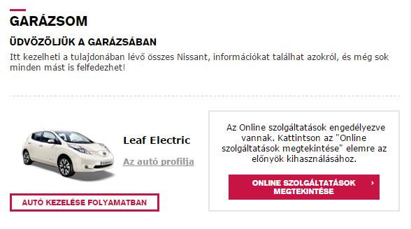 Ha előfizetése lejárt, ismét elő kell fizetnie a NissanConnect EV szolgáltatásainak használatához.