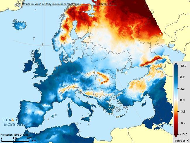 Áprilisban a középhőmérséklet 12 13 C-nak adódott, így 1,8 C-kal melegebbnek bizonyult a hónap a sokéves átlaghoz képest. A havi átlaghőmérséklet a sokéves normálnál 1,5 2,5 C-kal magasabbnak volt.