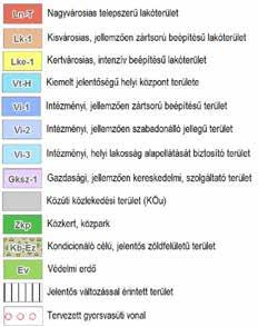 területfelhasználási egységbe soroltak a korábbi évtizedek tömeges lakásigényének kielégítését szolgáló intenzív beépítésű, jellemzően úszótelkes lakótelepek.
