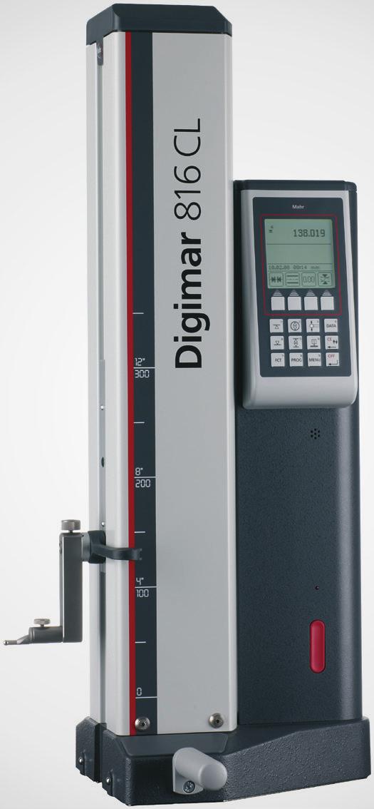 Digimar 816 CL. Magasságmérő készülék Alap mérési funkciók Tapintás le és fel Bordaszélesség, ill. horonytávolságok borda- és horonyközéppel Furat-, ill.