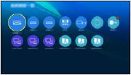 Eszközök Használat A csatlakoztatott eszközökhöz (HDMI-berendezés, USB-eszköz, hálózati eszköz stb.) könnyedén elérhetők az Eszközök oldalról. 1. Hívja elő az Otthon képernyőt a HOME gombbal. 2.
