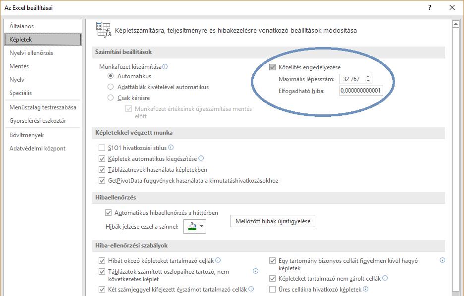 beállításoknál az ide tartozó jelölőnégyzet bepipálásával engedélyezzük a közelítést (lásd 1.3. ábra).