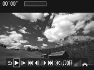 Indexképes megjelenítésnél az indexkép bal oldalán lévő perforációk jelölik a videofelvételeket. Mivel a videók nem játszhatók le az indexképről, a <0> gombbal váltson át egyképes megjelenítésre.