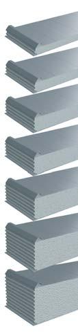 fegyverzetei két típúsu profillal készülnek: micro-trapéz - micro-hullám V Panel típusa PWS-S PWJ-S PWD-S Külső V V V Profil