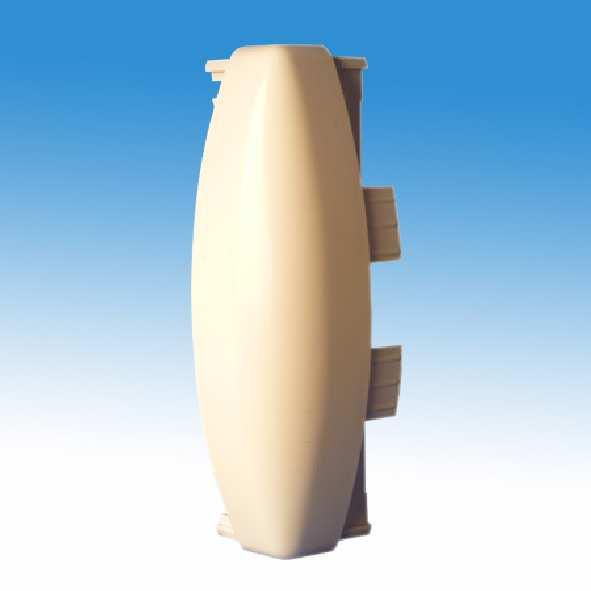 Sarokélvédő felső lezáróval, 60 60 1000 mm, antibakteriális PVC I158G Cornea - SPM Sarokélvédő felső lezáróval, 60 60 2000 mm,