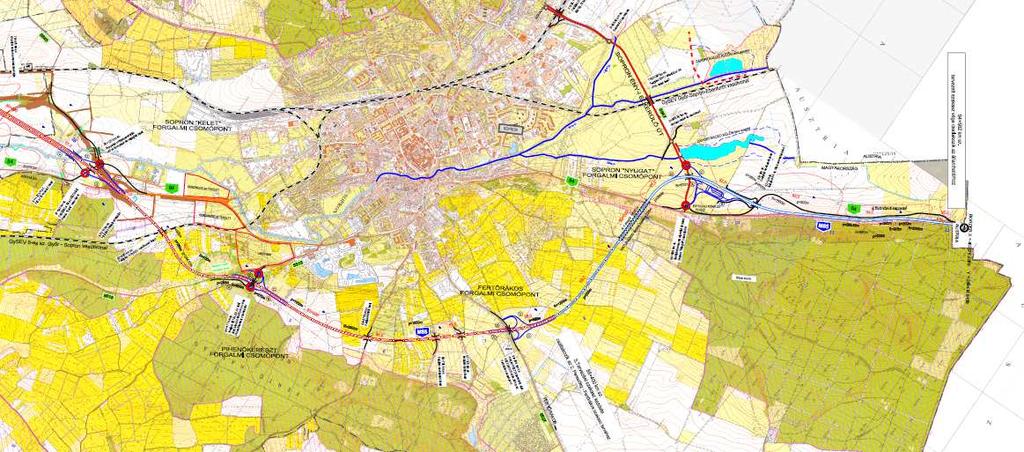 5 Felhasznált műszaki tervek és dokumentumok M85 gyorsforgalmi út Csorna II.- Pereszteg Sopron Országhatár közötti szakasz, Engedélyezési terv (Csorna-Sopron Konzorcium 2016.