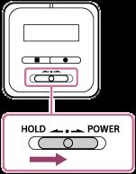 A diktafon HOLD állapotának feloldása Ha a diktafon HOLD állapotban van, bármely más gomb megnyomásával "HOLD... Slide HOLD Switch to Activate." jelenik meg a kijelzőn.