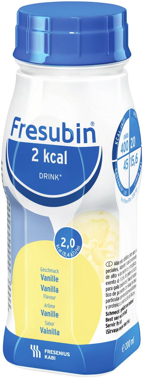 Fresubin 2 kcal DRINK Minimum effektív dózis már egy palackban Biztosítja a jobb betegség kimenetelt¹ 400 kcal 20 g protein FKH_EN_MG_208_04 Lezárás dátuma 208.04.27.