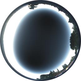 Tiszta ég alatti vízfelület számított R reflektivitásmintázata θ N =0 (a), 18 (b), 36 (c), 54 (d), 7 (e) és 90 (f) horizont fölötti napmagasság mellett.