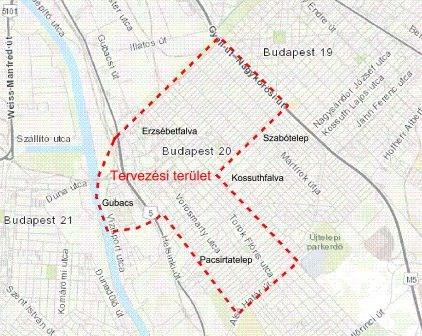 3.2 Vizsgált terület bemutatása 3.2.1 A terület leírása A tervezési terület Budapest XX.
