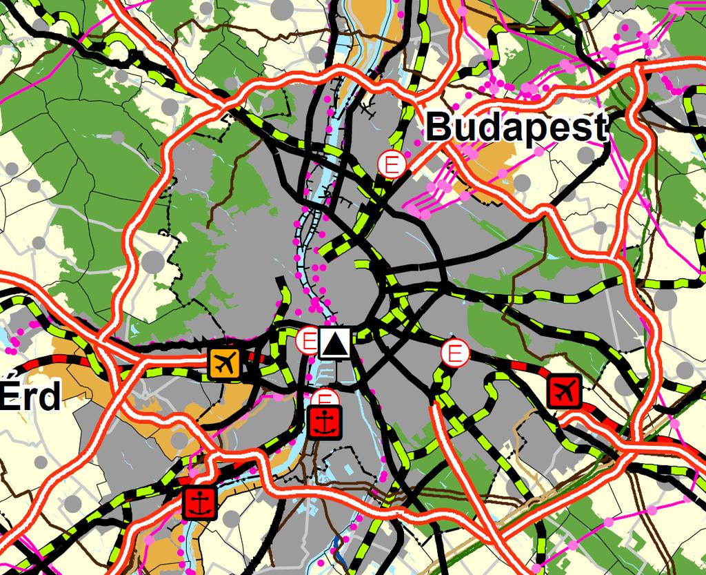 Kerékpáros tervzsűrire 27. ábra: OTrT Szerkezeti Terv kivonata 4.1.