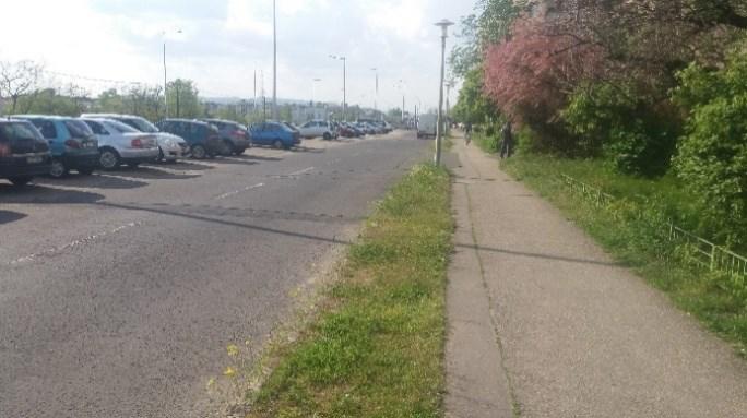 Baross utca - gyűjtőút Jelenlegi állapot, problémák A Baross utca a Topánka utcától északra a lakótelep legfontosabb gyűjtőútja, buszforgalommal terhelt, széles forgalmi sávokkal és párhuzamos