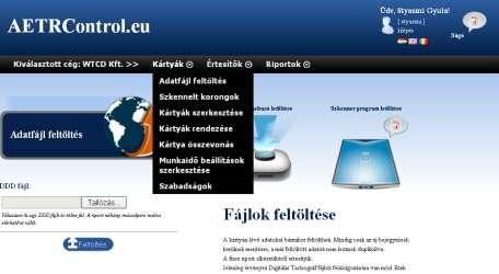 2. Kártyák funkció 2.1.