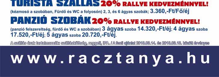 A szállás díján felül 150,-Ft/Fő/éj idegenforgalmi adó fizetendő.