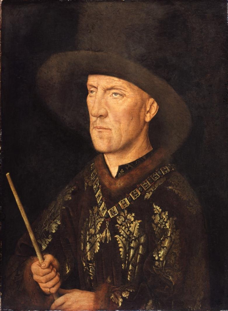 Más szempontból is érdekes a fenti folio. Újabb feltételezések szerint Jan van Eyck kódex-illuminátorként is dolgozott. Az ún.