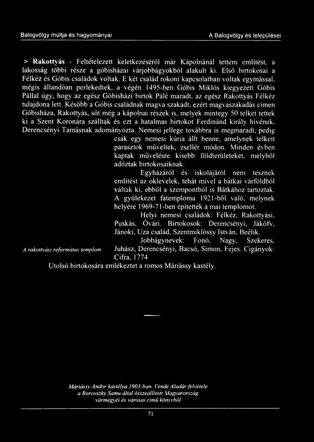 E két család rokoni kapcsolatban voltak egymással, mégis állandóan perlekedtek, a végén 1495-ben Góbis Miklós kiegyezett Góbis Pállal úgy, hogy az egész Góbisházi birtok Pálé maradt, az egész