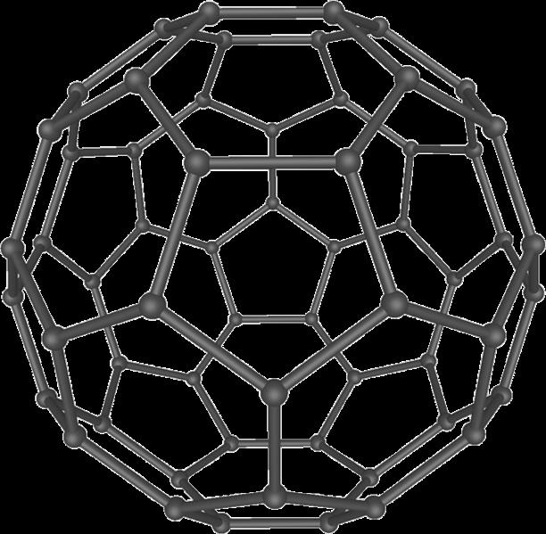 Hullám-részecske dualitás, kísérlet fullerénnel Fullerének (buckyball) Harold Kroto, Robert Curl és Richard Smalley, 1985-ben fedezték fel, 1996-ban