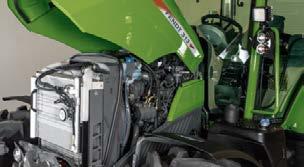Robbanékony és hatékony A Fendt 300 Vario teljesítményspektruma 113-143 LE maximális teljesítményi terjed, 40 km/h maximális sebessénél.
