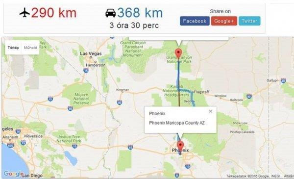 6 nap: Autózás a Grand Canyonhoz (1 éj)