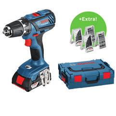 18V Ll ütvefúró-csavarozó + GWS 18V-Ll sarok- csiszoló + 2x 4,0 Ah akkumulátor + GAL 1860 CV töltő + L-Boxx 238 18V-OS SZUPERCSAPAT 168.870 Ft** 214.