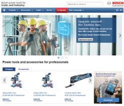 Bosch Professional digitális megjelenések és online szolgáltatások BOSCH PROFESSIONAL WEBOLDAL Weboldal Bosch Professional termékinformációk első kezből.