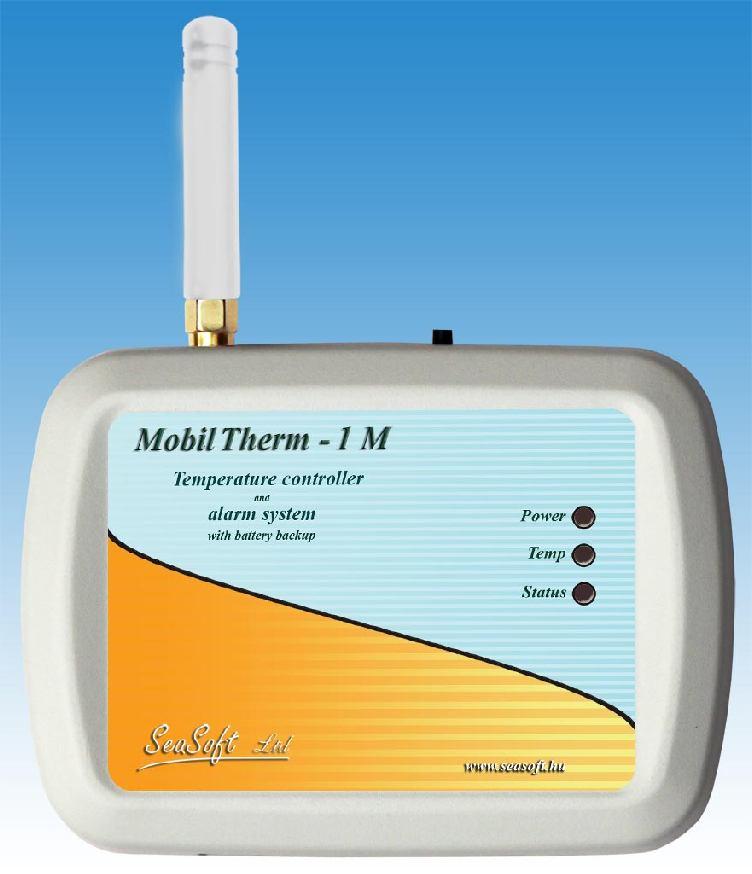 MobilTherm 1M 1 bemenetes és 1+1 kimenetes GSM távhőmérő és hőfokriasztó modul belső akkumulátorral A MobilTherm-1M távmérésre, távjelzésre és távműködtetésre kifejlesztett ipari GSM alapú